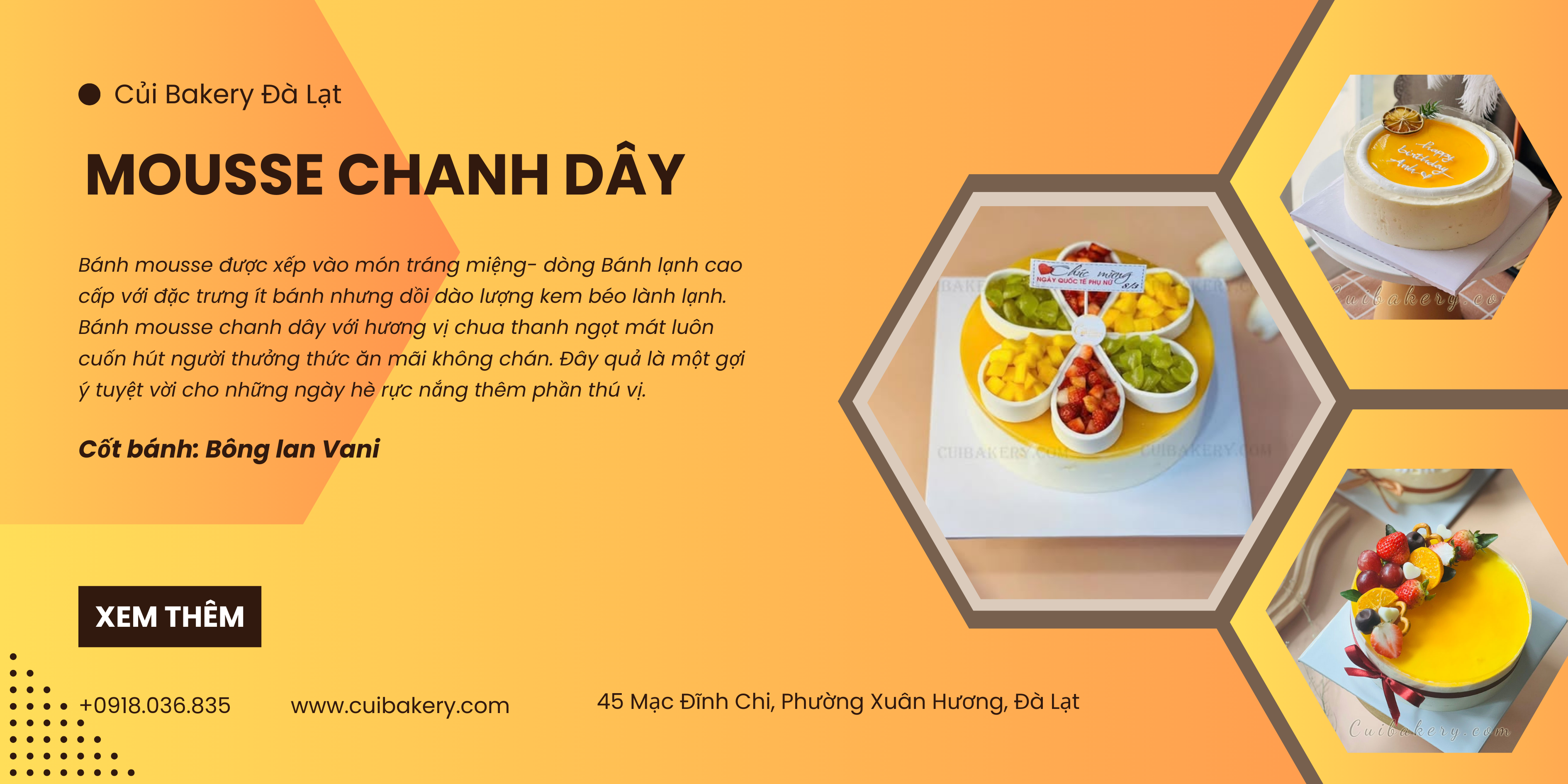 Mẫu Bánh Mousse Chanh Dây